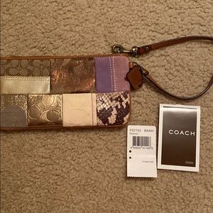 Coach patchwork wristlet